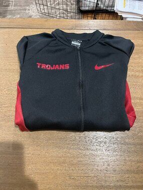 USC Dri-Fit Nike Women's Red and Black Jacket (NEW)